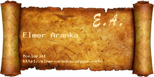 Elmer Aranka névjegykártya